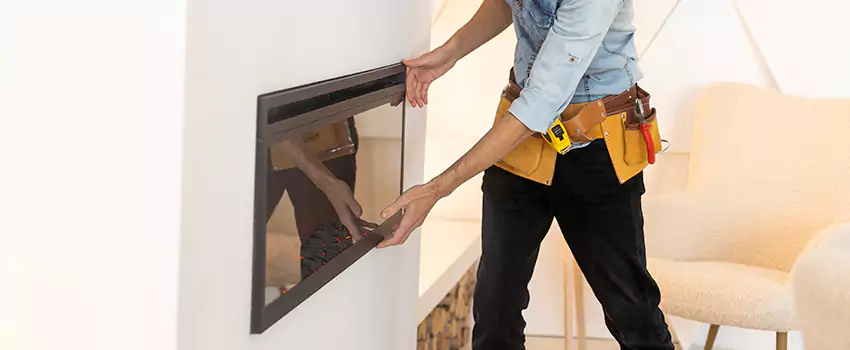 Metal Fireplace Installation in Hurst, Texas