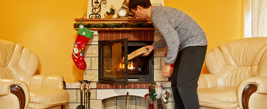 Rusted Metal Fireplace Restoration in Hurst, Texas